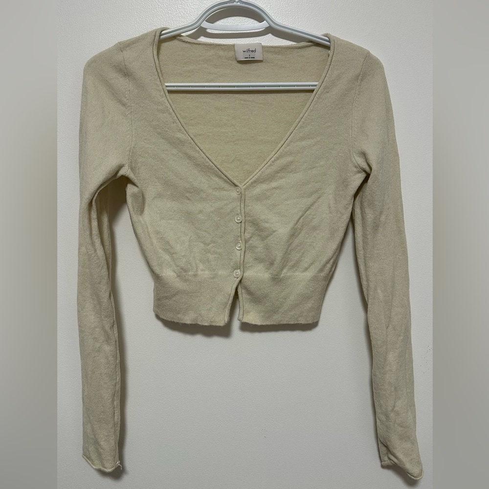 Wilfred Cream Button Down Cardigan